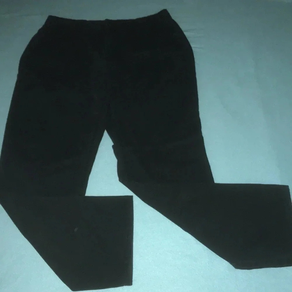 ST. JOHN’S BAY relaxed fit boot cut high waisted black jeans 100% cotton size 12